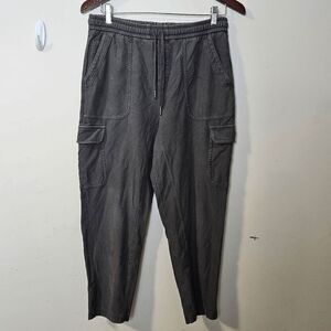 Athleta Farallon Cargo Drawstring Pants Womens Black Size 6